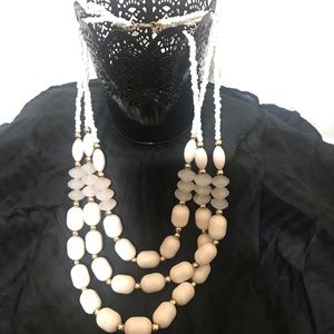 Necklace,Beige.